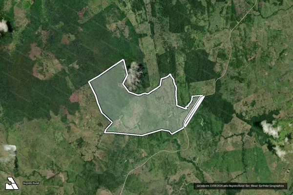 Imagem de satélite de FAZENDA SERRA VERDE em ITAJU DO COLÔNIA - BA