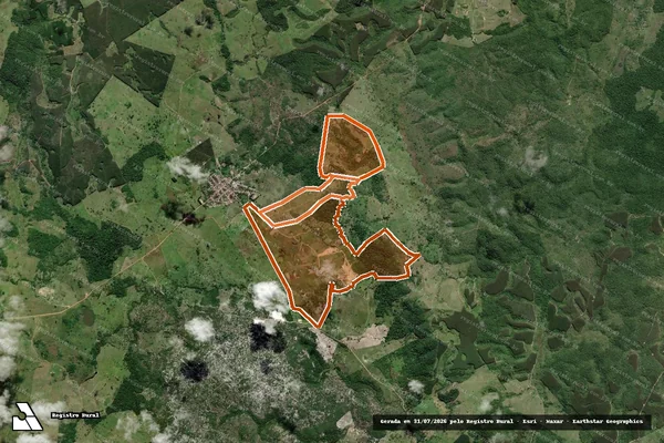 Imagem de satélite de BOM JESUS, ENCONTRO DAS AGUAS em BELMONTE - BA