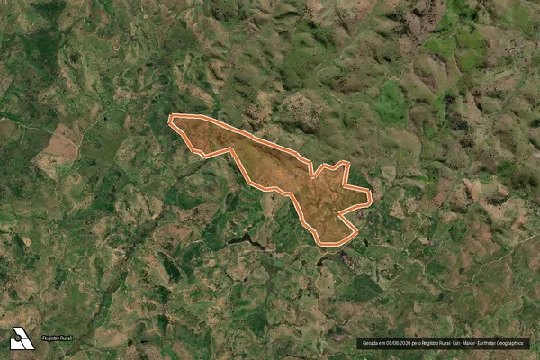 Imagem de satélite de FAZENDA "RESERVA E SEMPRE BELA" em ITANHÉM - BA