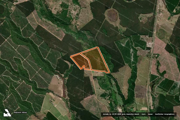 Imagem de satélite de FAZENDA BOM JARDIM em CARAVELAS - BA