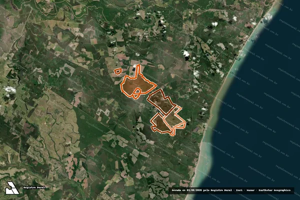Imagem de satélite de Bloco 01 MUC I 1, II e III em MUCURI - BA