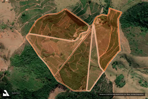 Imagem de satélite de Córrego São José em DURANDÉ - MG