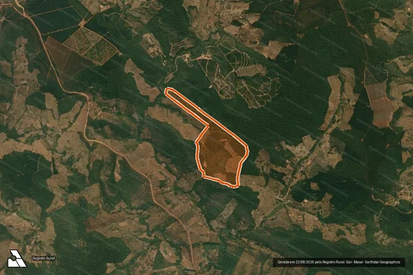 Imagem de satélite de FAZENDA BARREIRO / LARANJEIRAS em ITAMARANDIBA - MG