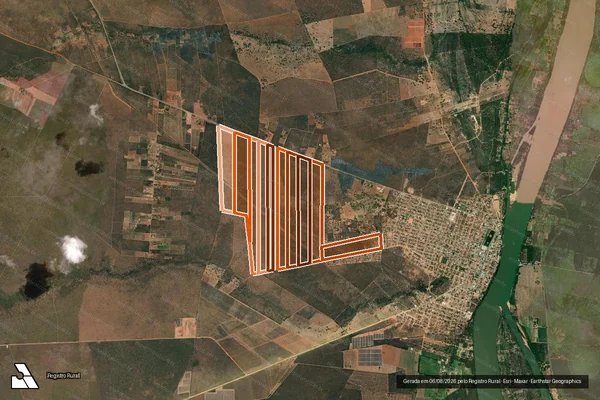 Imagem de satélite de Fazenda Manga Ou Japore em MANGA - MG