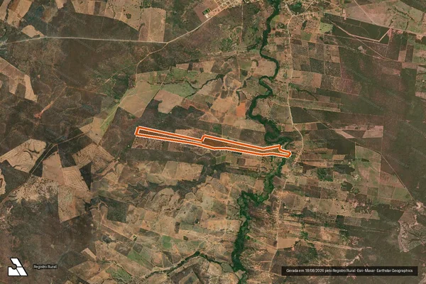 Imagem de satélite de FAZENDA CANOAS em MONTALVÂNIA - MG