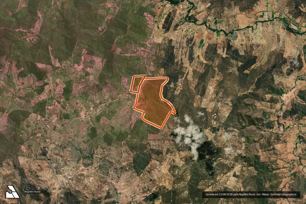 Imagem de satélite de Fazenda Barreiro Vermelho em SERRANÓPOLIS DE MINAS - MG
