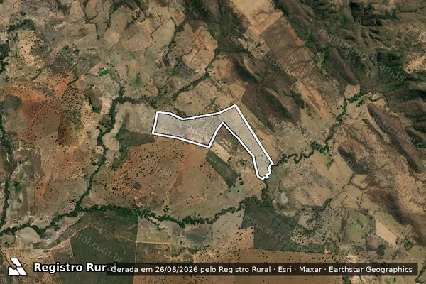 Imagem de satélite de GLEBA DA RESERVA - PARC. RURAL 666 em DOM BOSCO - MG