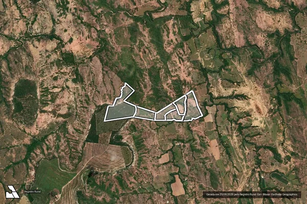 Imagem de satélite de Fazenda Santo Antonio do Rocado em BONFINÓPOLIS DE MINAS - MG