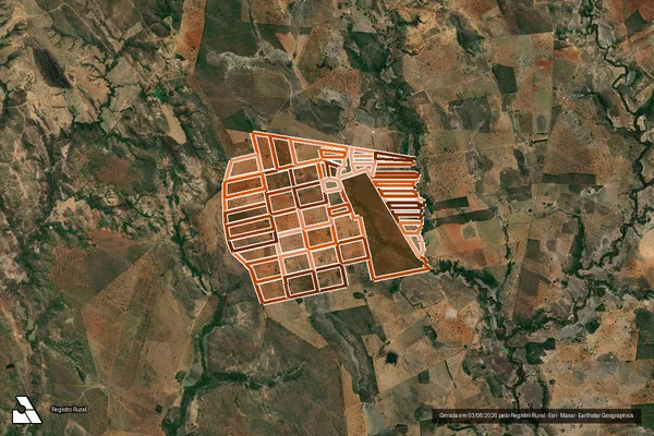 Imagem de satélite de FAZ. GLEBA DO GADO BRAVO em DOM BOSCO - MG