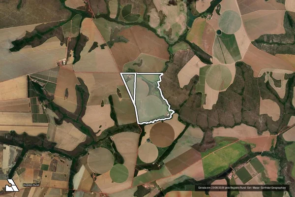 Imagem de satélite de FAZENDA PONTE LARGA em FORMOSO - MG