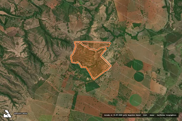 Imagem de satélite de FAZENDA PALMEIRAS em LAGAMAR - MG