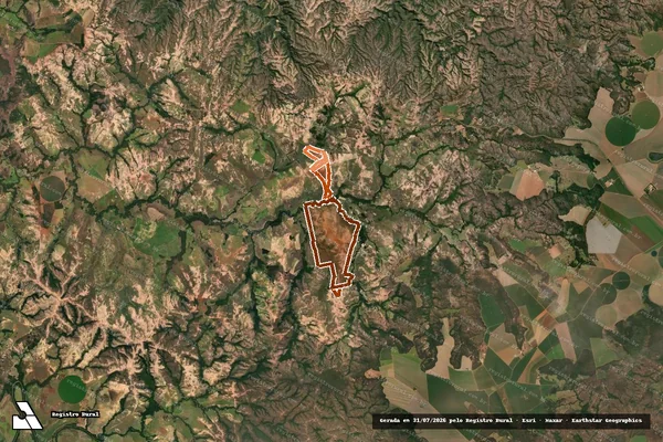 Imagem de satélite de FAZENDA DAS ALMAS E BARREIRINHO em LAGAMAR - MG