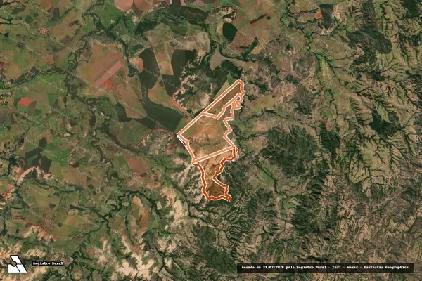 Imagem de satélite de FAZENDA MANABUIU em LAGAMAR - MG