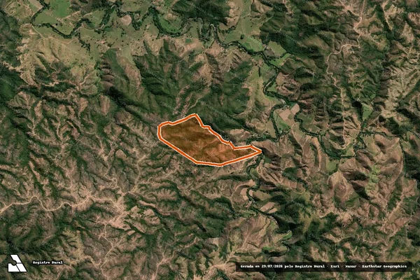 Imagem de satélite de FAZENDA SAO BRAZ em LAGAMAR - MG
