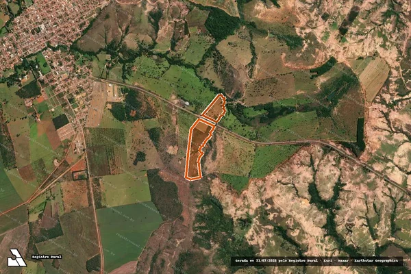 Imagem de satélite de FAZENDA CARRAPATO em LAGAMAR - MG