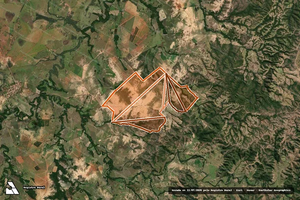 Imagem de satélite de FAZENDA MANABUIU em LAGAMAR - MG