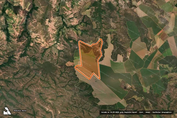 Imagem de satélite de FAZ AGROP PLANALTO VERDE III em LAGAMAR - MG