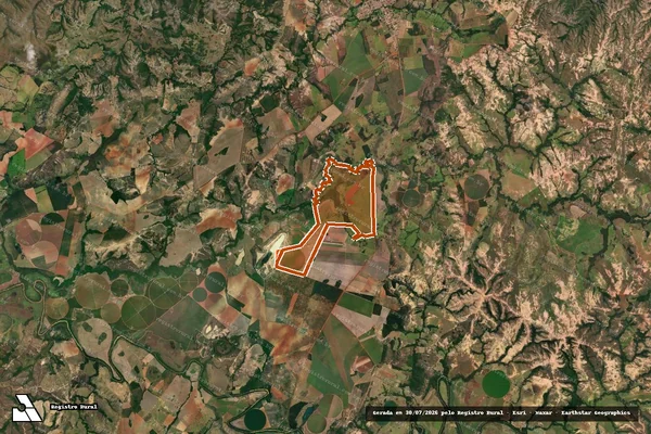 Imagem de satélite de FAZENDA JACARE OU ALMAS em LAGAMAR - MG
