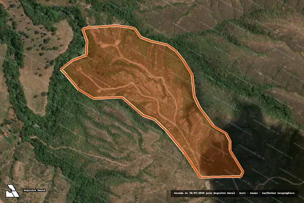 Imagem de satélite de FAZENDA RETIRO DA ROCA E PALMEIRAS em LAGAMAR - MG