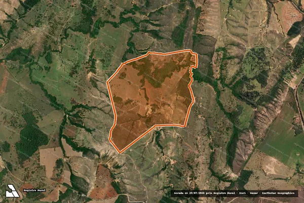 Imagem de satélite de FAZENDA CARRAPATO em LAGAMAR - MG