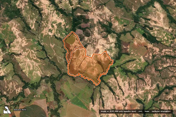 Imagem de satélite de FAZENDA ALMAS em LAGAMAR - MG