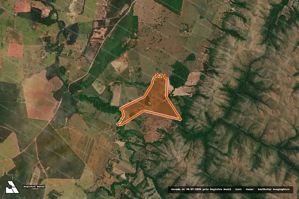 Imagem de satélite de FAZENDA VAZANTE em LAGAMAR - MG