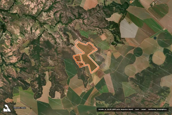 Imagem de satélite de FAZENDA ALMAS E IMBE em LAGAMAR - MG