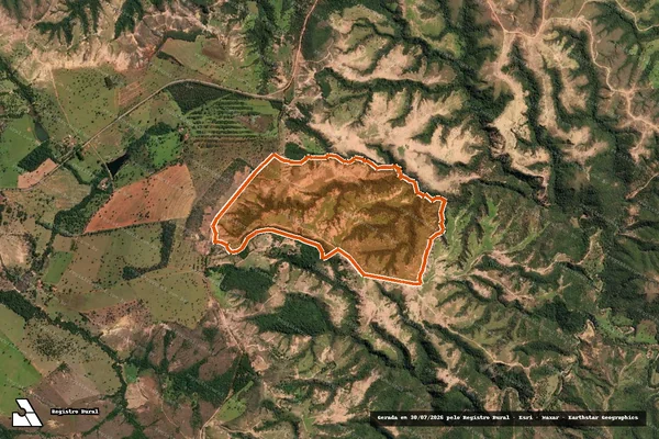 Imagem de satélite de FAZENDA SAO BRAZ em LAGAMAR - MG