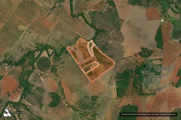 Imagem de satélite de FAZENDA PÁLMEIRAS em LAGAMAR - MG