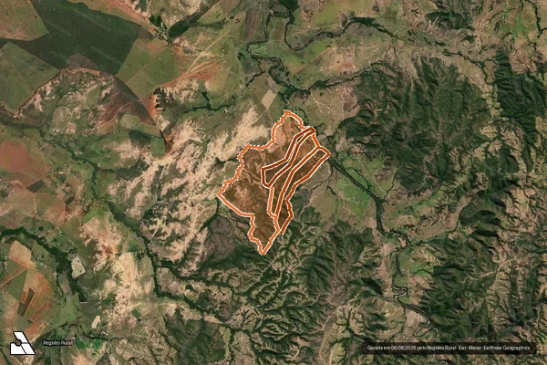 Imagem de satélite de FAZENDA MANABUIU em LAGAMAR - MG