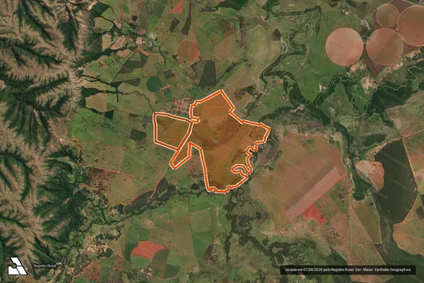 Imagem de satélite de FAZENDA RETIRO DA ROÇA em LAGAMAR - MG