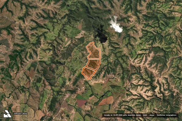 Imagem de satélite de FAZENDA SAO BRAZ em LAGAMAR - MG