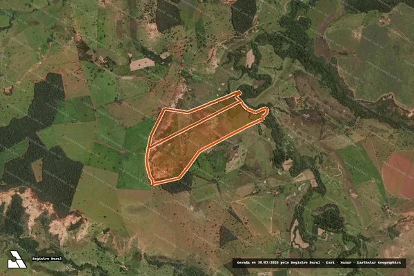 Imagem de satélite de FAZENDA SAO BRAZ em LAGAMAR - MG
