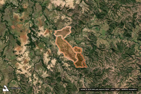 Imagem de satélite de FAZENDA SAO BRAZ em LAGAMAR - MG