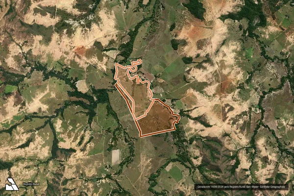 Imagem de satélite de FAZENDA SÃO BRAZ em LAGAMAR - MG
