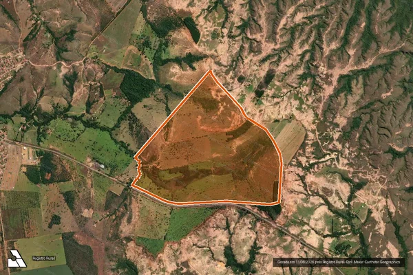 Imagem de satélite de FAZENDA CARRAPATO em LAGAMAR - MG
