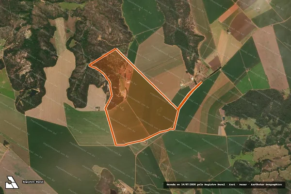 Imagem de satélite de FAZENDA DAS ALMAS em LAGAMAR - MG