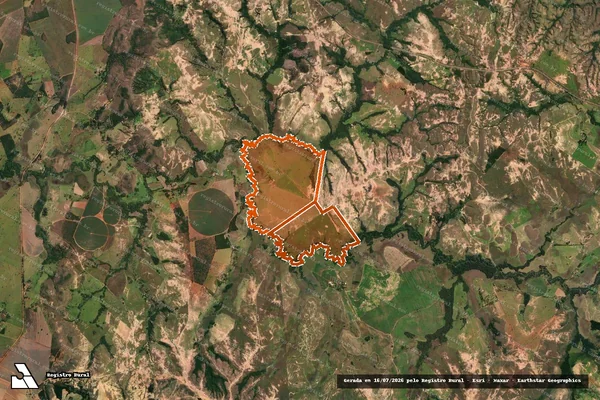 Imagem de satélite de FAZENDA ALMAS em LAGAMAR - MG