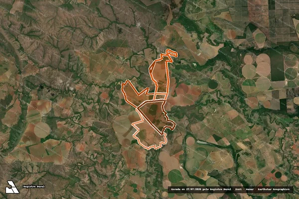 Imagem de satélite de FAZENDA PALMEIRAS em LAGAMAR - MG