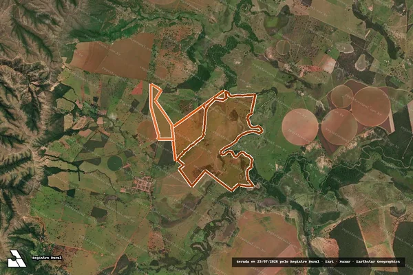 Imagem de satélite de FAZENDA RETIRO DA ROÇA em LAGAMAR - MG