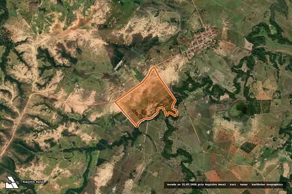 Imagem de satélite de FAZENDA SAO BRAZ em LAGAMAR - MG