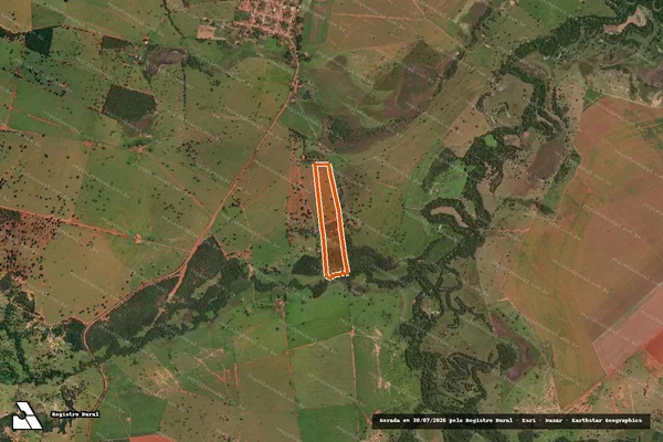 Imagem de satélite de FAZENDA RETIRO DA ROCA em LAGAMAR - MG