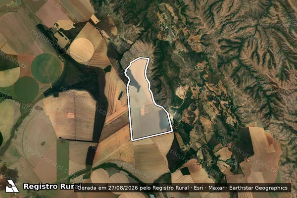 Imagem de satélite de Faz. Catingueiro den.São Benedito em UNAÍ - MG
