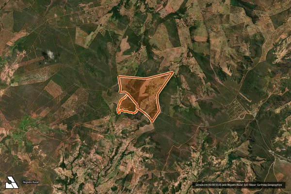 Imagem de satélite de FAZENDA POCOES E SANTA CRUZ em MIRABELA - MG