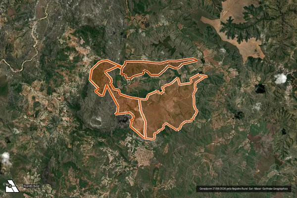 Imagem de satélite de Fazenda Santa Clara em CRISTÁLIA - MG