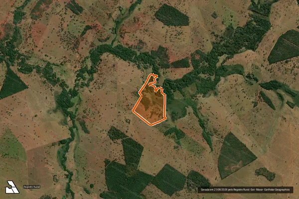 Imagem de satélite de Fazenda Bom Jardim Arantes em CAMPINA VERDE - MG