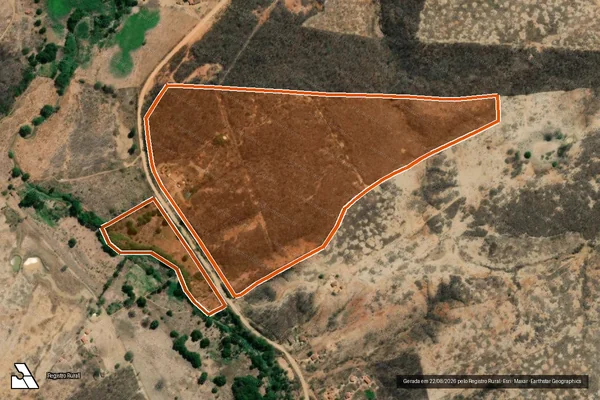 Imagem de satélite de Fazenda Corrego Gravata Parc 01/02 em ARAÇUAÍ - MG