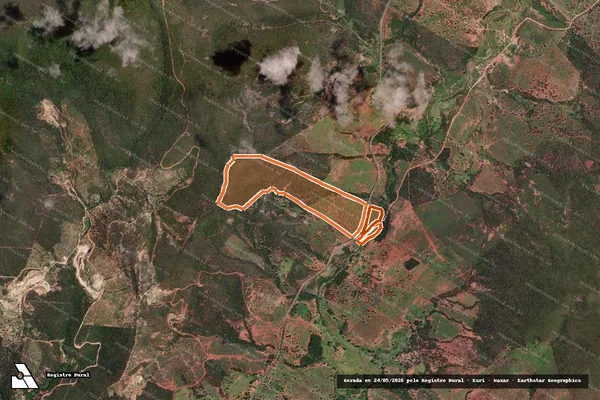 Imagem de satélite de Ouro Fino/Corrego O. Fino/Par1/2/3 em CORONEL MURTA - MG