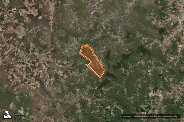 Imagem de satélite de Fazenda Corrego Novo em PONTO DOS VOLANTES - MG