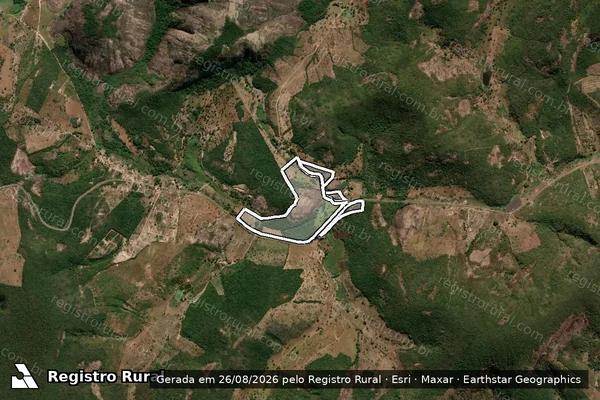 Imagem de satélite de Fazenda Sao Camilo em MEDINA - MG
